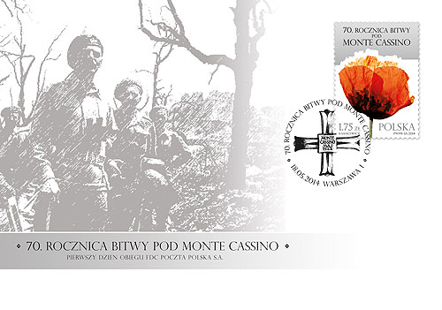 FDC - 70th Anniversary of the Monte Cassino Battle