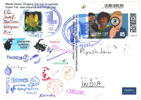 Briefmarken-Messe Postcrossing Meetup