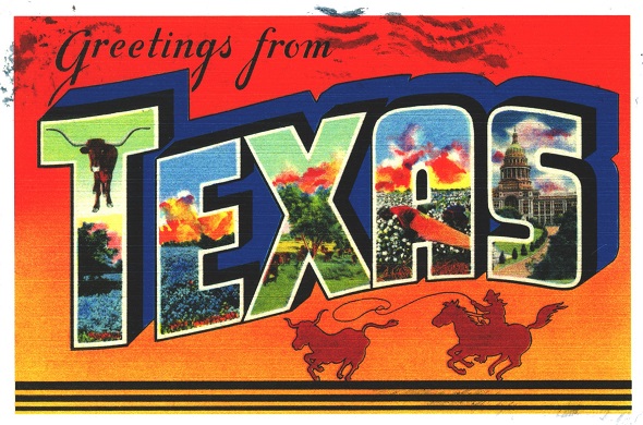 Large Letter State Name Texas