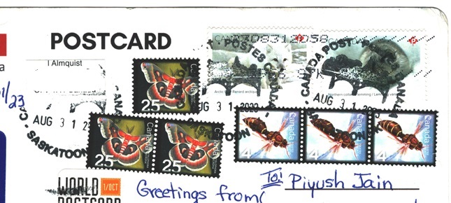 Canada Post World Postcard Day Postal Hug