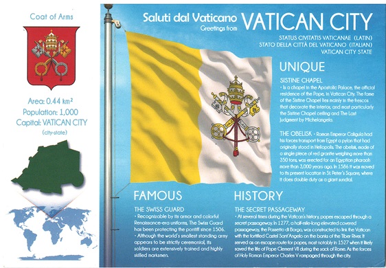 FOTW Vatican City Postcard